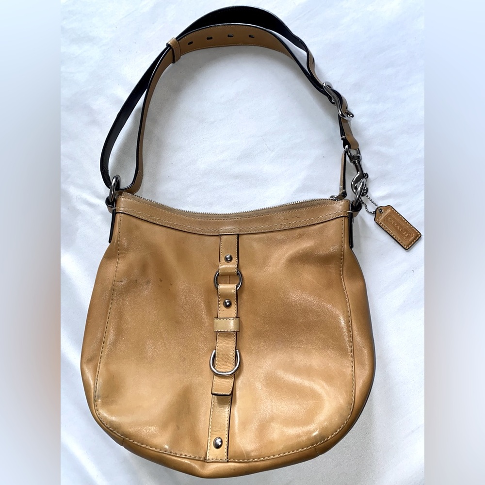 COACH | “Chelsea” Vintage Camel Leather Shoulder Bag (F14018)